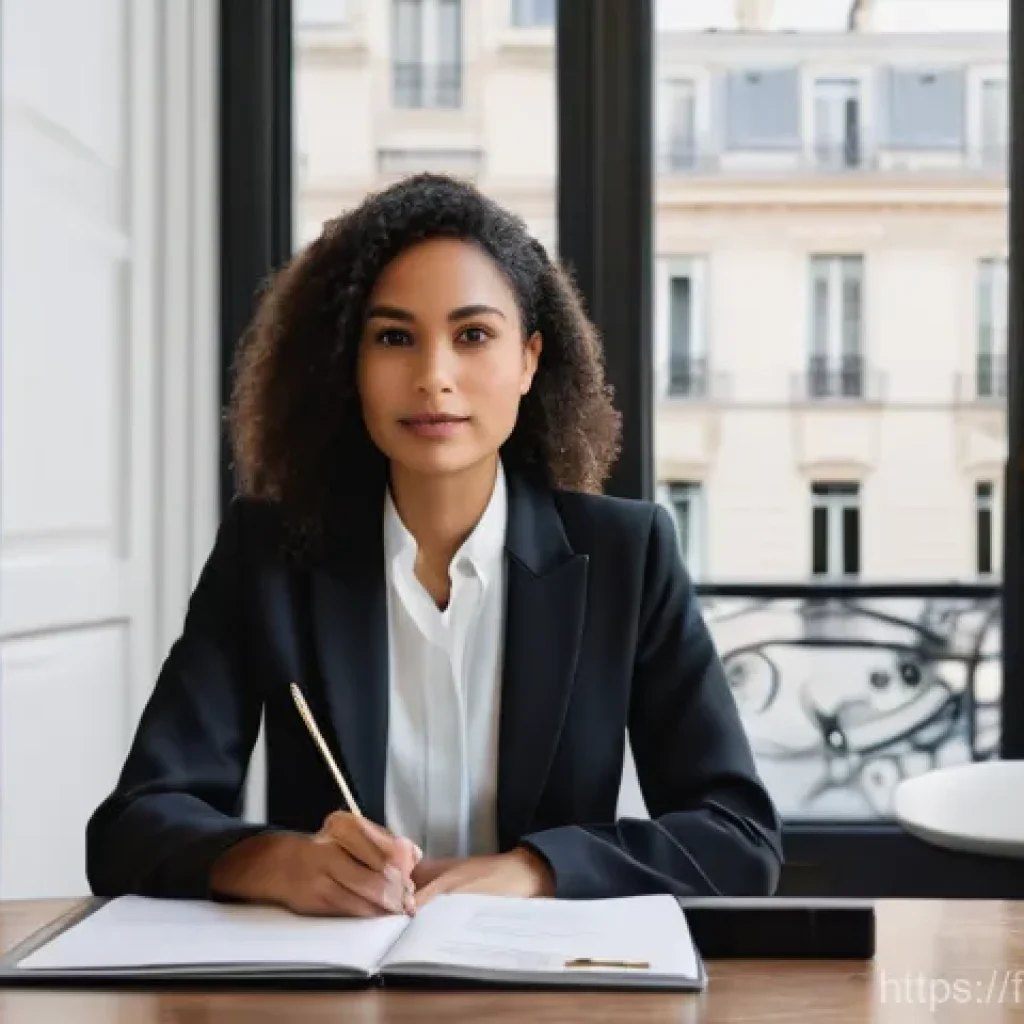 법률 전문가로서의 자기 소개서 작성법 - **Prompt: The Personalized Cover Letter in a Modern Parisian Law Office.**
    A young, diverse prof...