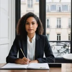 법률 전문가로서의 자기 소개서 작성법 - **Prompt: The Personalized Cover Letter in a Modern Parisian Law Office.**
    A young, diverse prof...