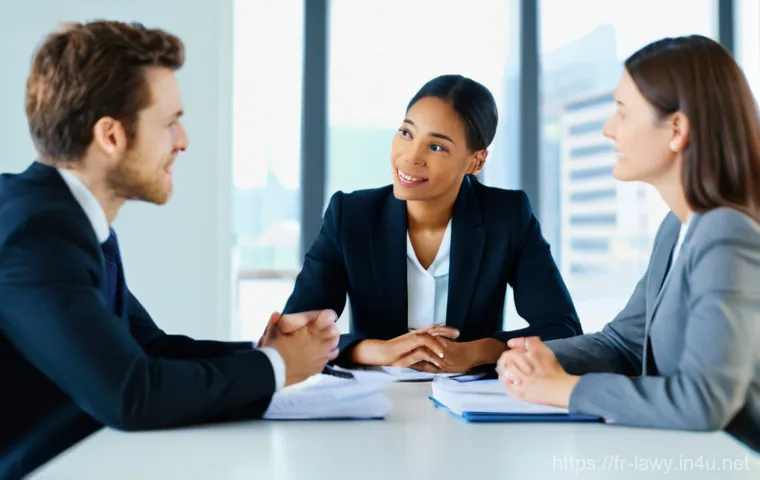 법률 분야에서의 변호사 전문성 개발 - **Prompt:** A stylish and confident female lawyer, dressed in a sharp business suit, stands in a sop...