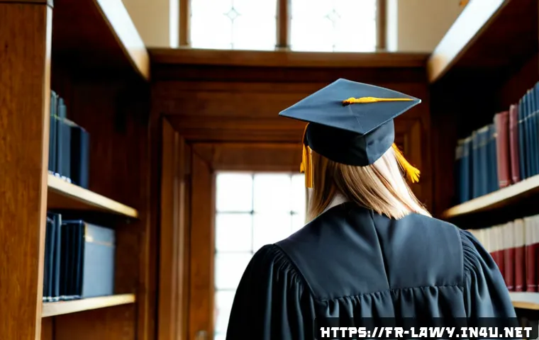 Home 17 법학 석사와 변호사 자격증의 연계성 - Photorealistic French legal education scene, a focused graduate student in a bright Paris university...